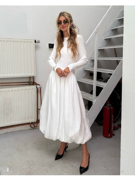 White maxi dress Winter Poplin BeChick ❤