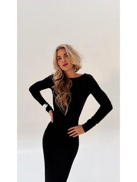 Black Open Back Maxi Dress BeChick ❤