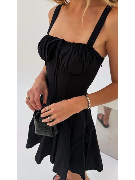 Korzetové šaty Black Tie Up BeChick ❤