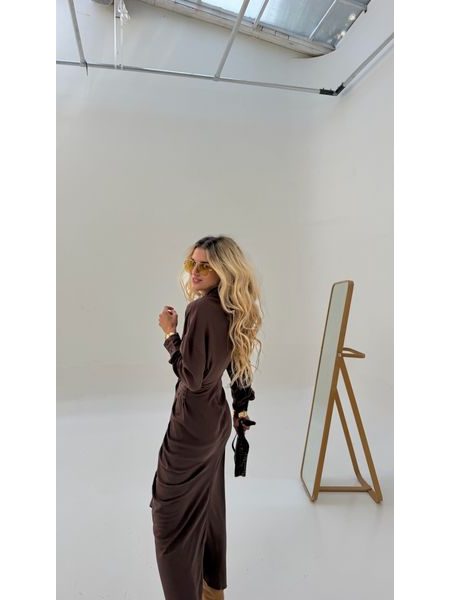 Chocolate Button Down Dress BeChick ❤