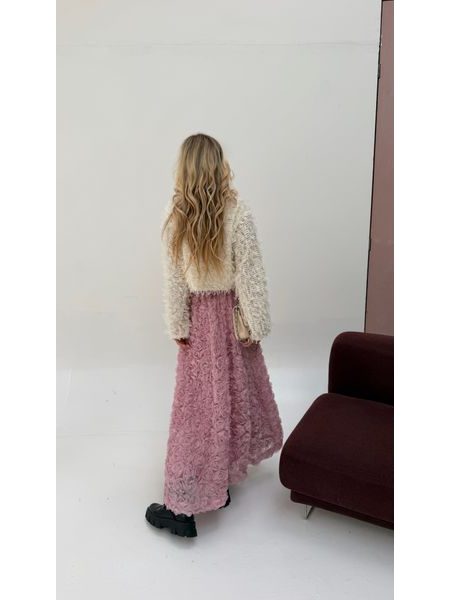 Pudrová maxi sukně Rose BeChick ❤