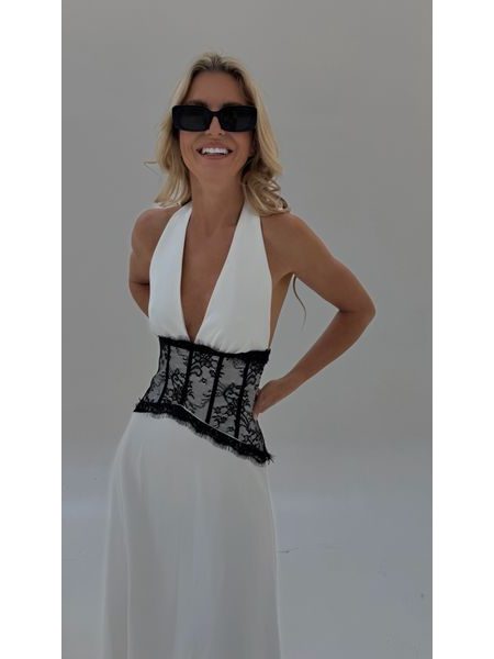 White Dress Lace Corset Bechick ❤