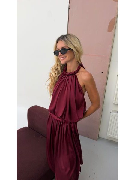 Burgundy Hailey Jumpsuit BeChick ❤