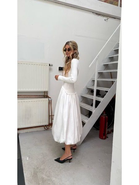 White maxi dress Winter Poplin BeChick ❤