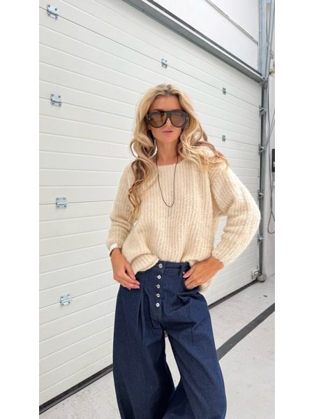 Krémový svetr Bubble BeChick ❤