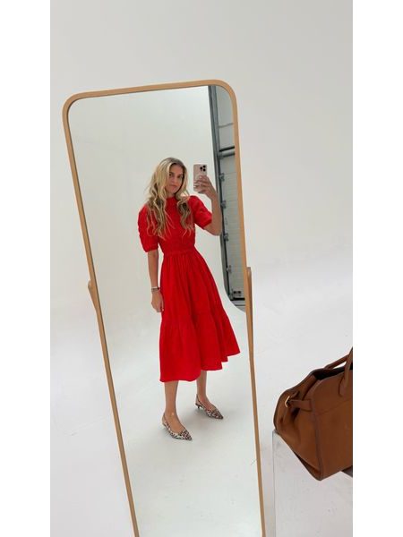 Červené bavlněné šaty Sparkle BeChick ❤