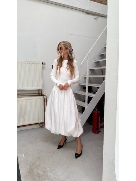 White maxi dress Winter Poplin BeChick ❤