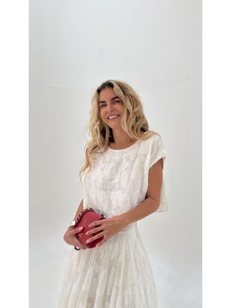 Flower Cream Top &amp; Skirt Set BeChick ❤