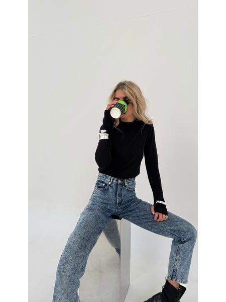 Black roll-neck top Milene BeChick ❤