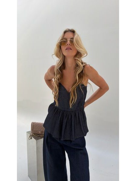 Denim Peplum Top BeChick ❤