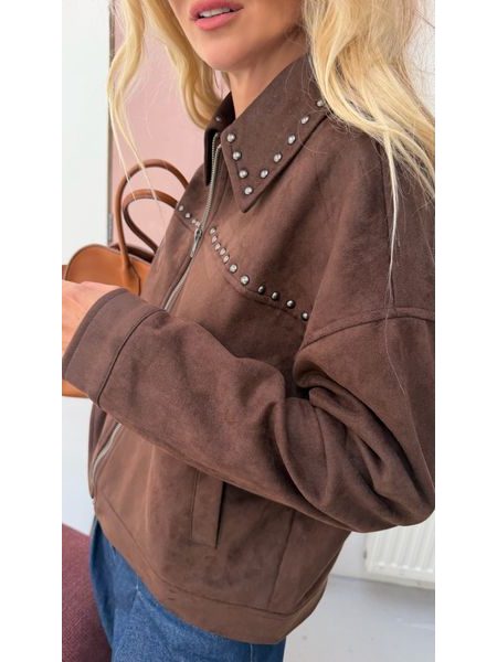 Cognac Bomber Jacket Eden BeChick ❤