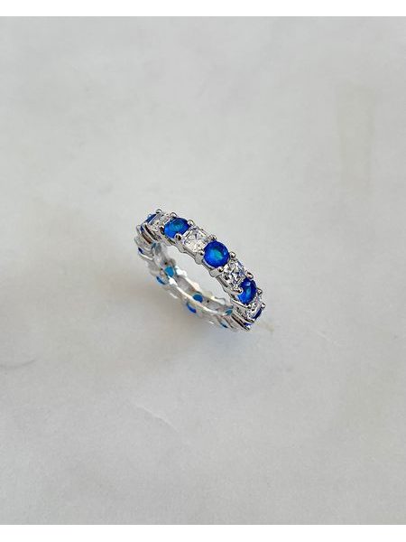 Prstýnek Blue Silver Crystal