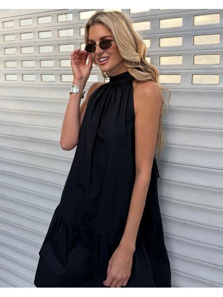 Black cotton Muse dress BeChick ❤