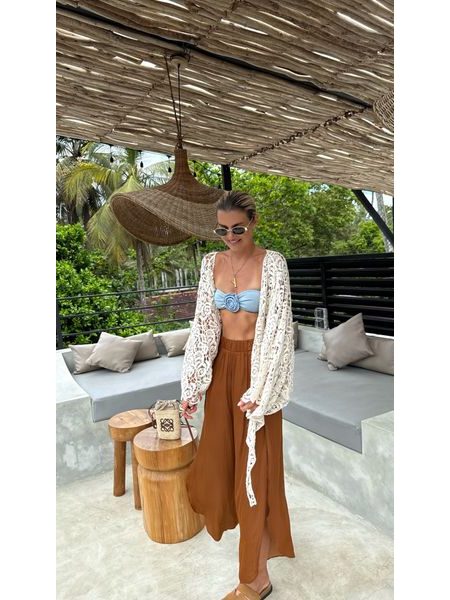 Krémový top/kimono Flower Bechick ❤