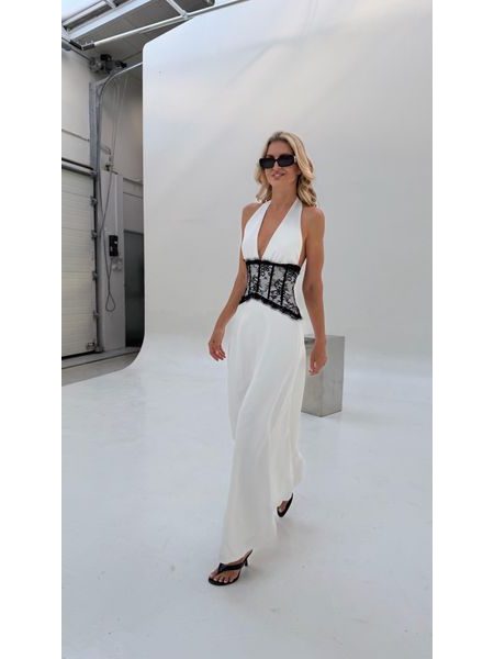 White Dress Lace Corset Bechick ❤