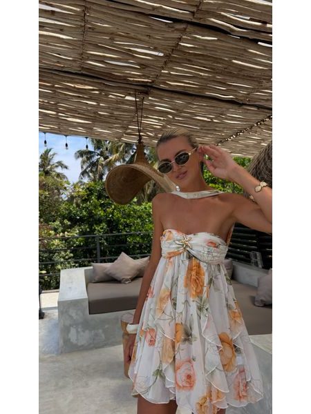 Hedvábné šaty Flower Garden BeChick ❤