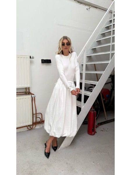 White maxi dress Winter Poplin BeChick ❤