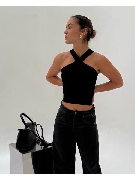 Black Bodycon Twist Top BeChick ❤