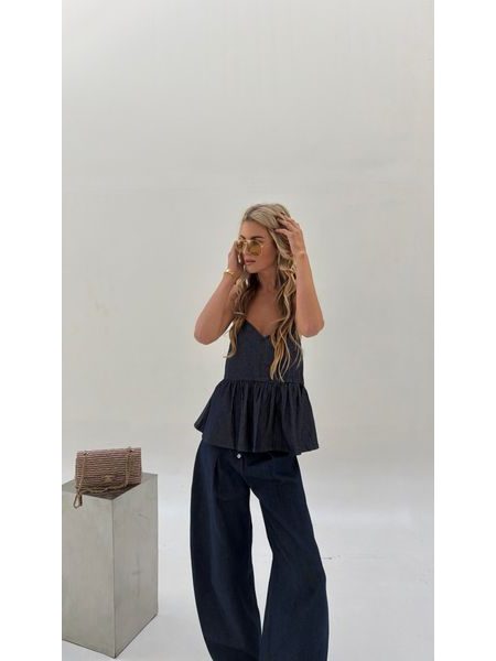 Denim Peplum Top BeChick ❤