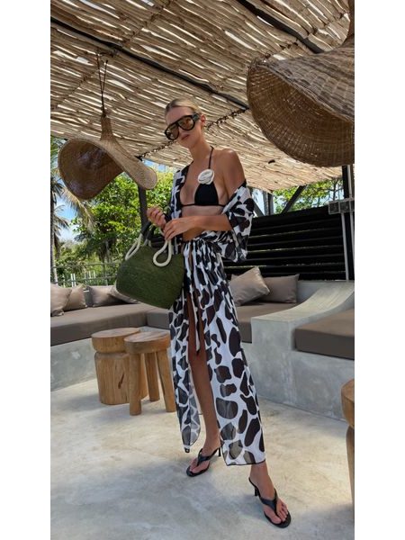 Leopardí kimono Black and White Bechick ❤