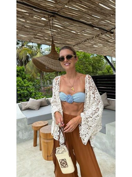 Krémový top/kimono Flower Bechick ❤