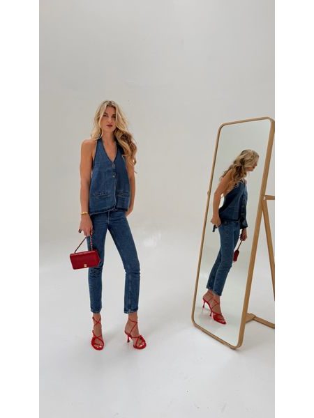 Denim Button-Up Top BeChick ❤