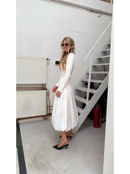 White maxi dress Winter Poplin BeChick ❤