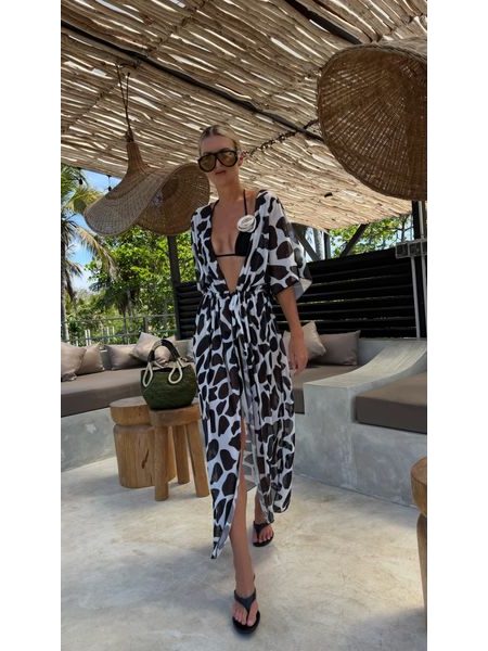 Leopardí kimono Black and White Bechick ❤