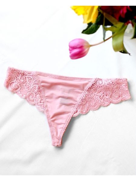 Růžové kalhotky Lace Bow BeChick ❤