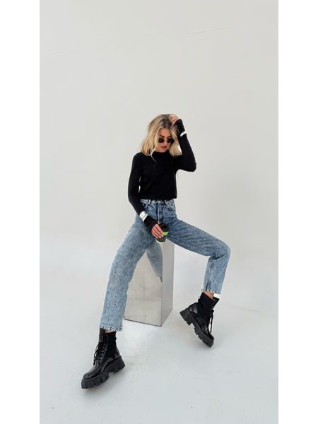 Black roll-neck top Milene BeChick ❤