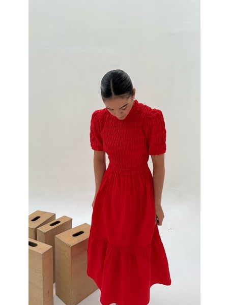 Červené bavlněné šaty Sparkle BeChick ❤