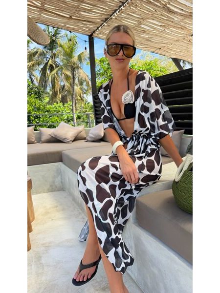 Leopardí kimono Black and White Bechick ❤