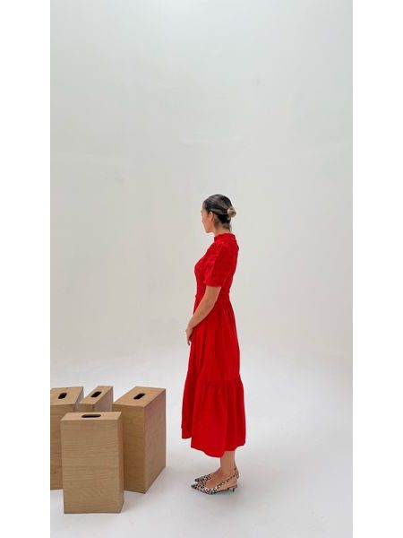 Červené bavlněné šaty Sparkle BeChick ❤