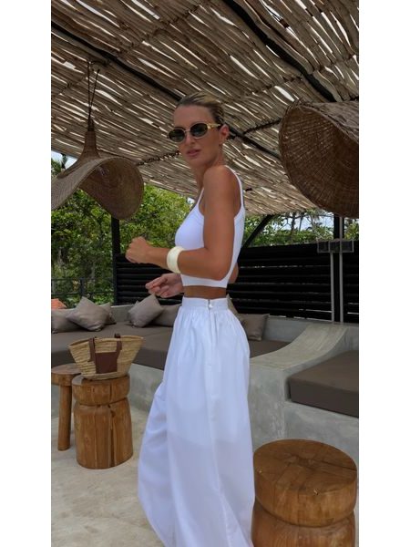Bílý crop top/podprsenka Space BeChick ❤