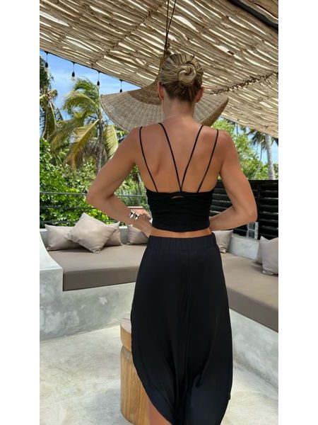 Černá sportovní podprsenka Cropped Back BeChick ❤