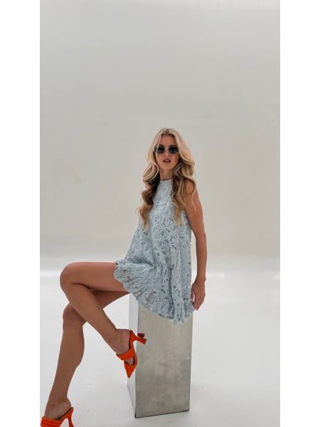 Baby Blue Flower Dress BeChick ❤