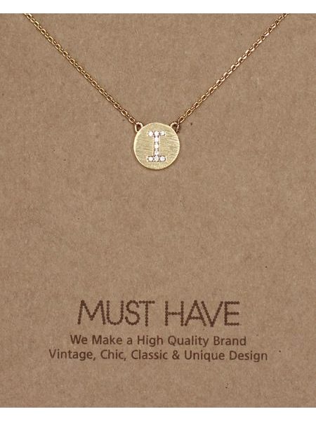 MUST HAVE series: Initial Gold Necklace Letter I