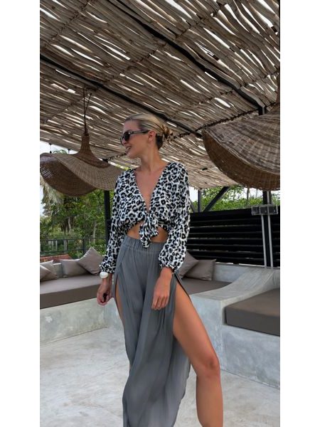 Leopardí top Knotty Tie BeChick ❤