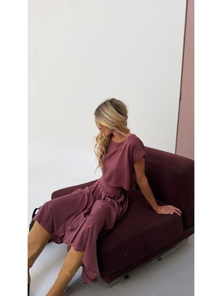 Maroon Top & Skirt Set BeChick ❤