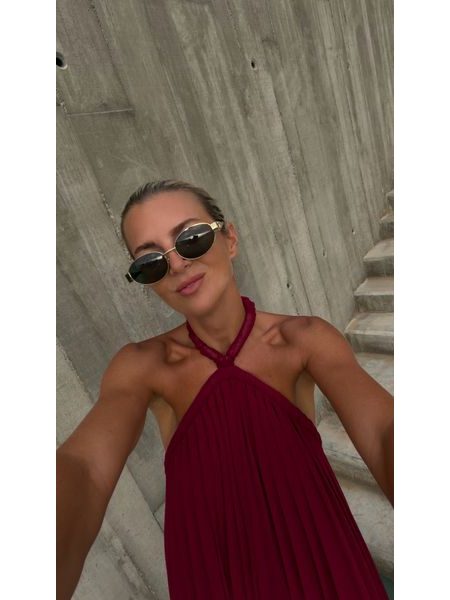 Burgundy maxi dress Desert Rose BeChick ❤