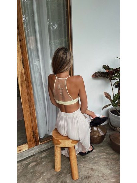 Krémová podprsenka Moon Mesh Racerback BeChick ❤