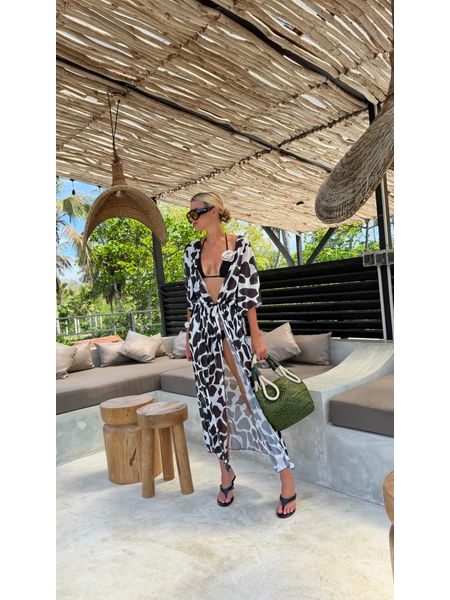 Leopardí kimono Black and White Bechick ❤