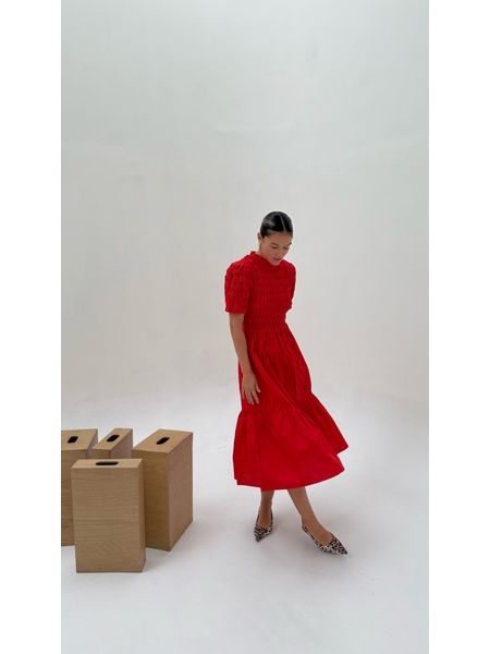 Červené bavlněné šaty Sparkle BeChick ❤