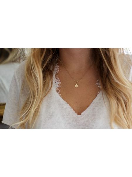 MAKE A WISH series: Gold Star Card Necklace