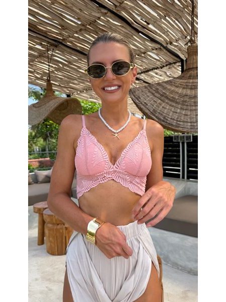 Powder Pink Lace Bra Butterfly BeChick ❤