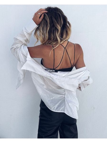 Černá sportovní podprsenka Skinny Strap BeChick ❤