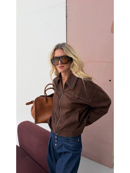 Cognac Bomber Jacket Eden BeChick ❤
