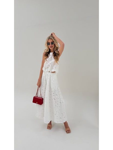 Spring White Top &amp; Skirt Set BeChick ❤