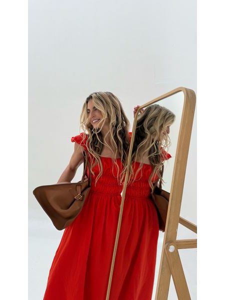 Červené bavlněné šaty Sparkle BeChick ❤