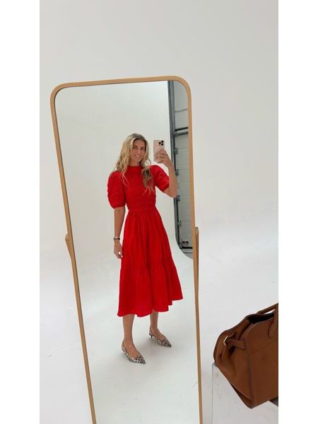 Červené bavlněné šaty Sparkle BeChick ❤